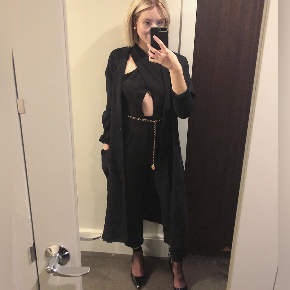 Black distressed cardigan